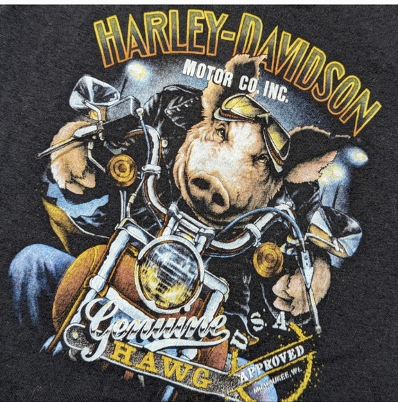 VTG Harley-Davidson Toddler Genuine HAWG Wisconsin T Shirt - Picture 2 of 9